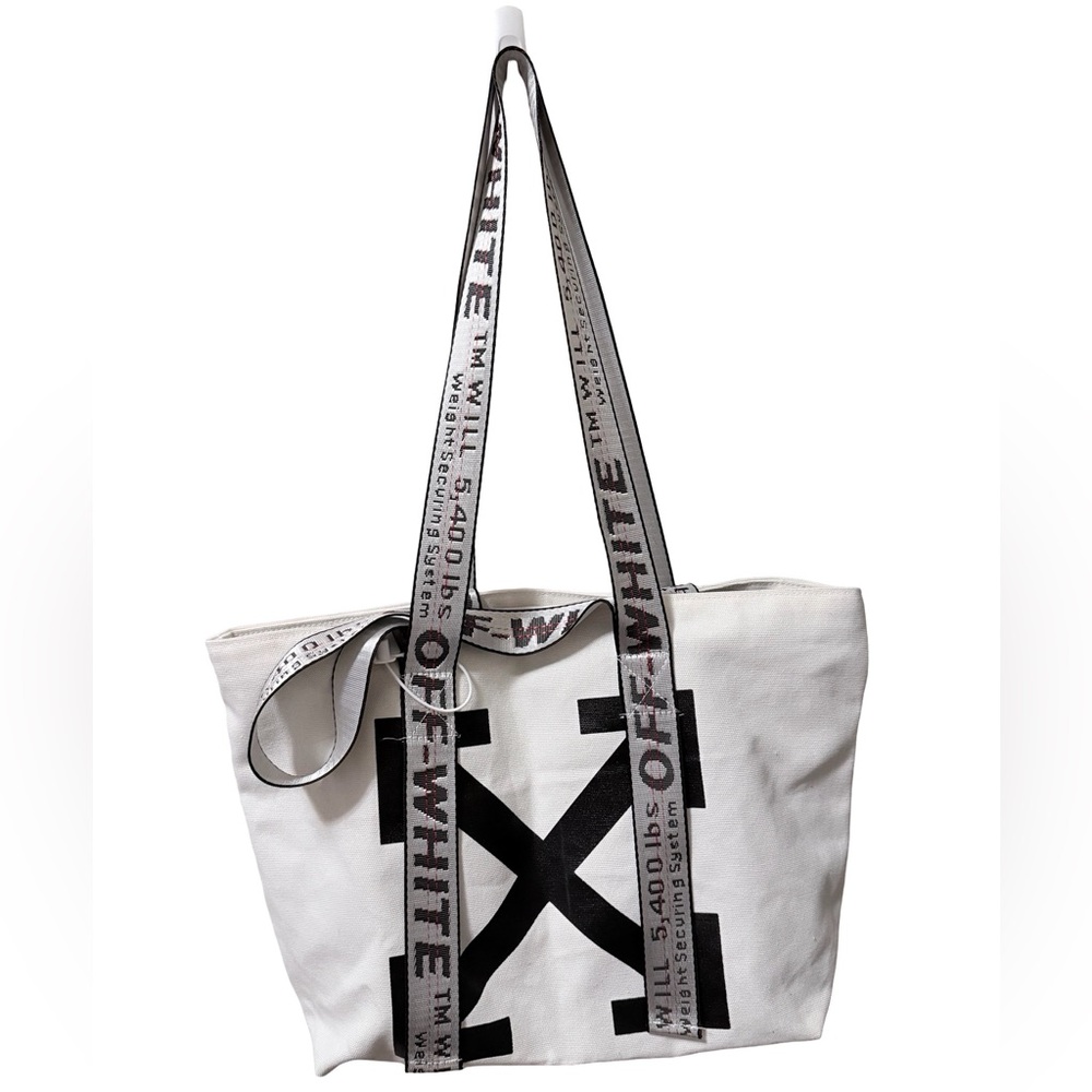 Off-White Black and White Arrow Logo Tote